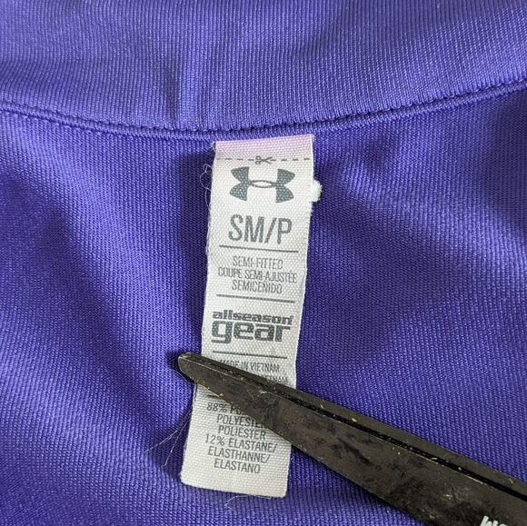 Under Armour Women's size Small Full Zip Jacket Purple Slim Fit Pockets Outdoor - Picture 11 of 11
